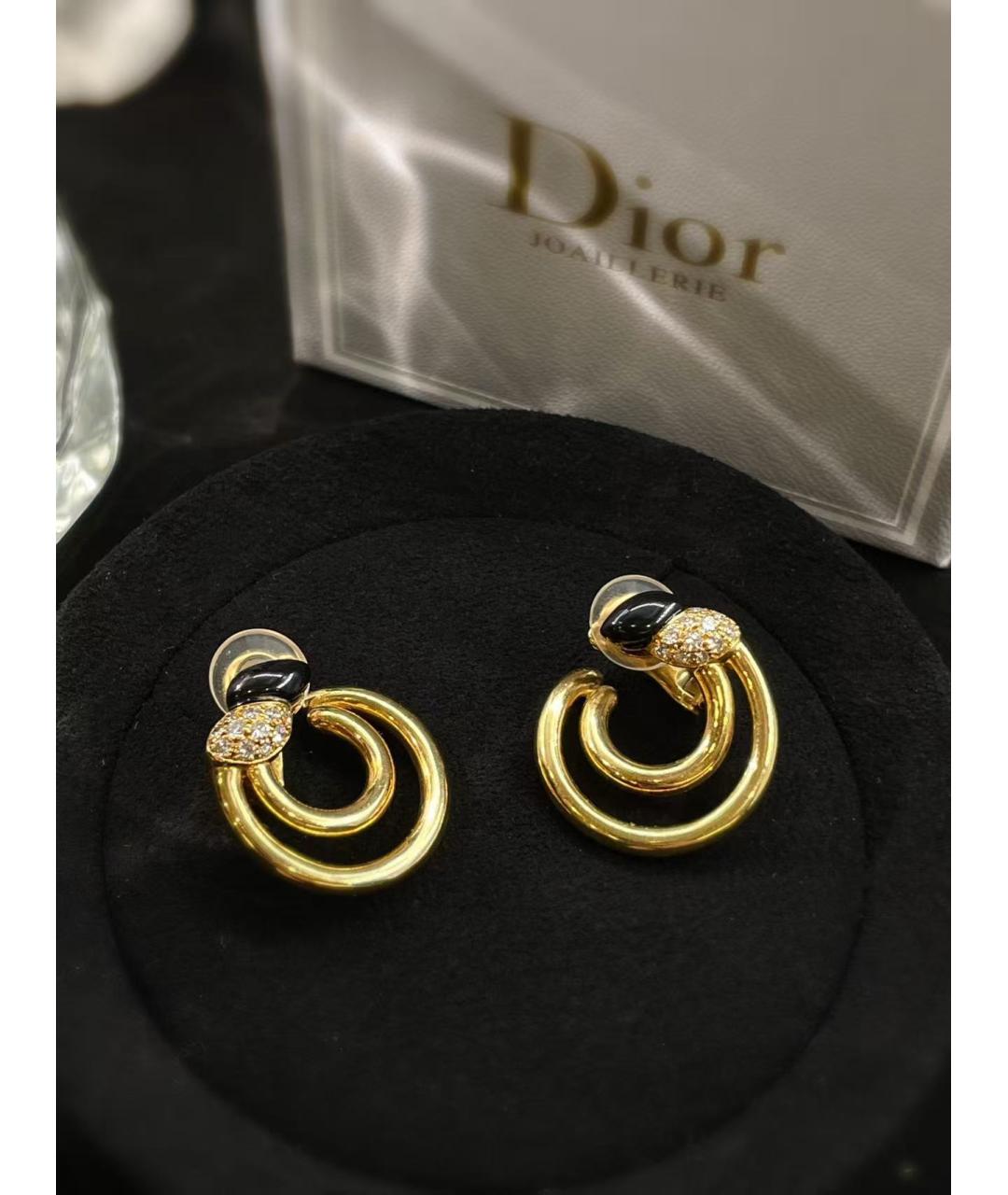 CHRISTIAN DIOR Золотые серьги из желтого золота, фото 3