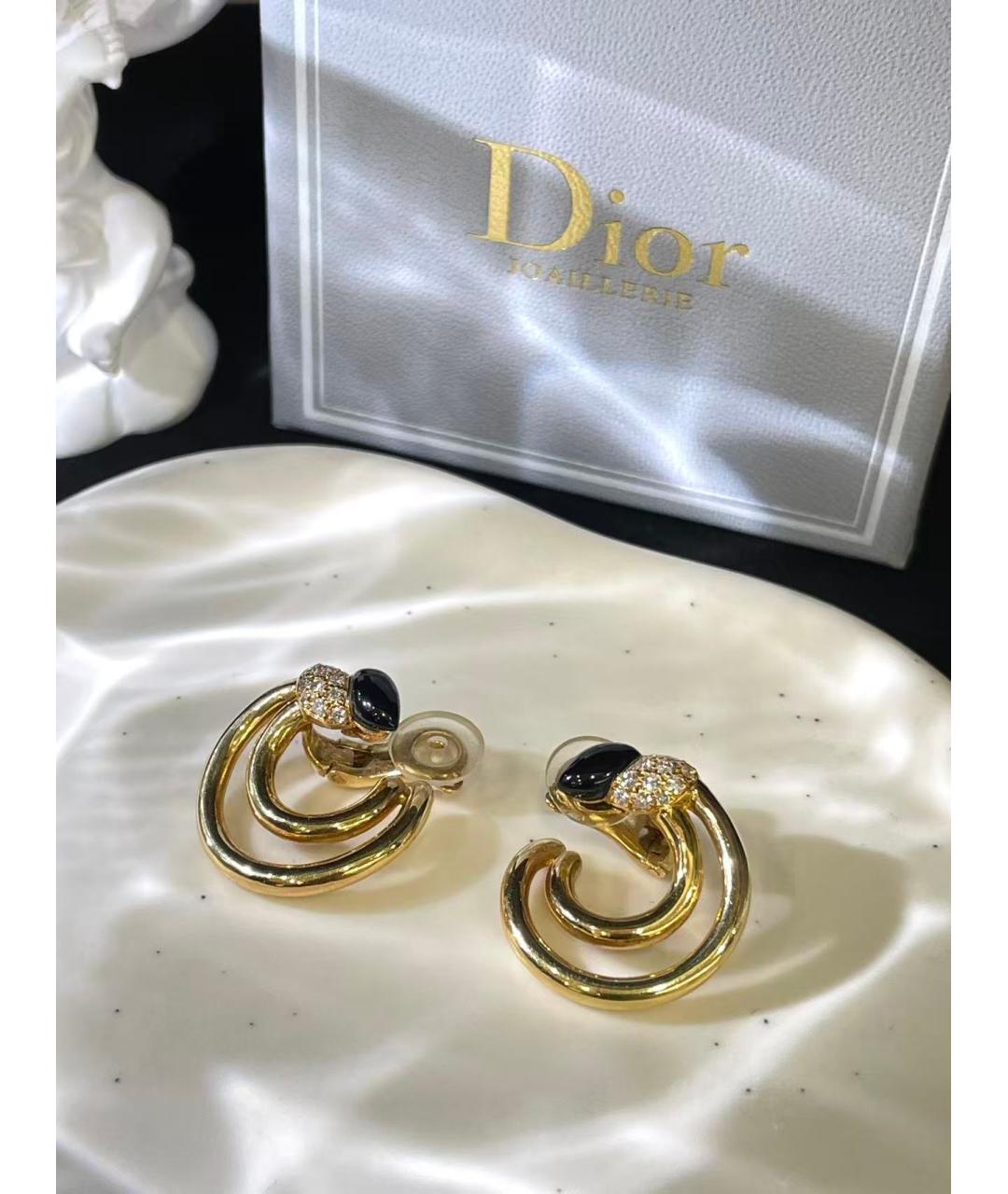CHRISTIAN DIOR Золотые серьги из желтого золота, фото 6