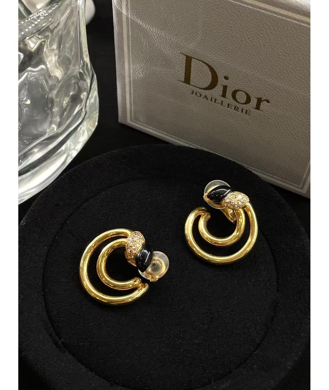 CHRISTIAN DIOR Золотые серьги из желтого золота, фото 4