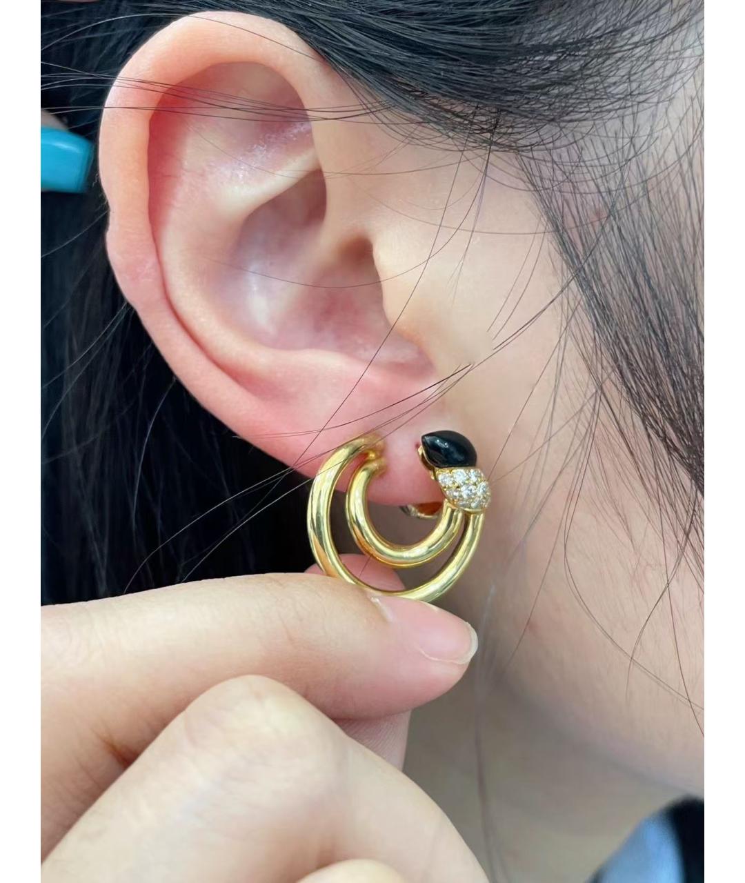 CHRISTIAN DIOR Золотые серьги из желтого золота, фото 2