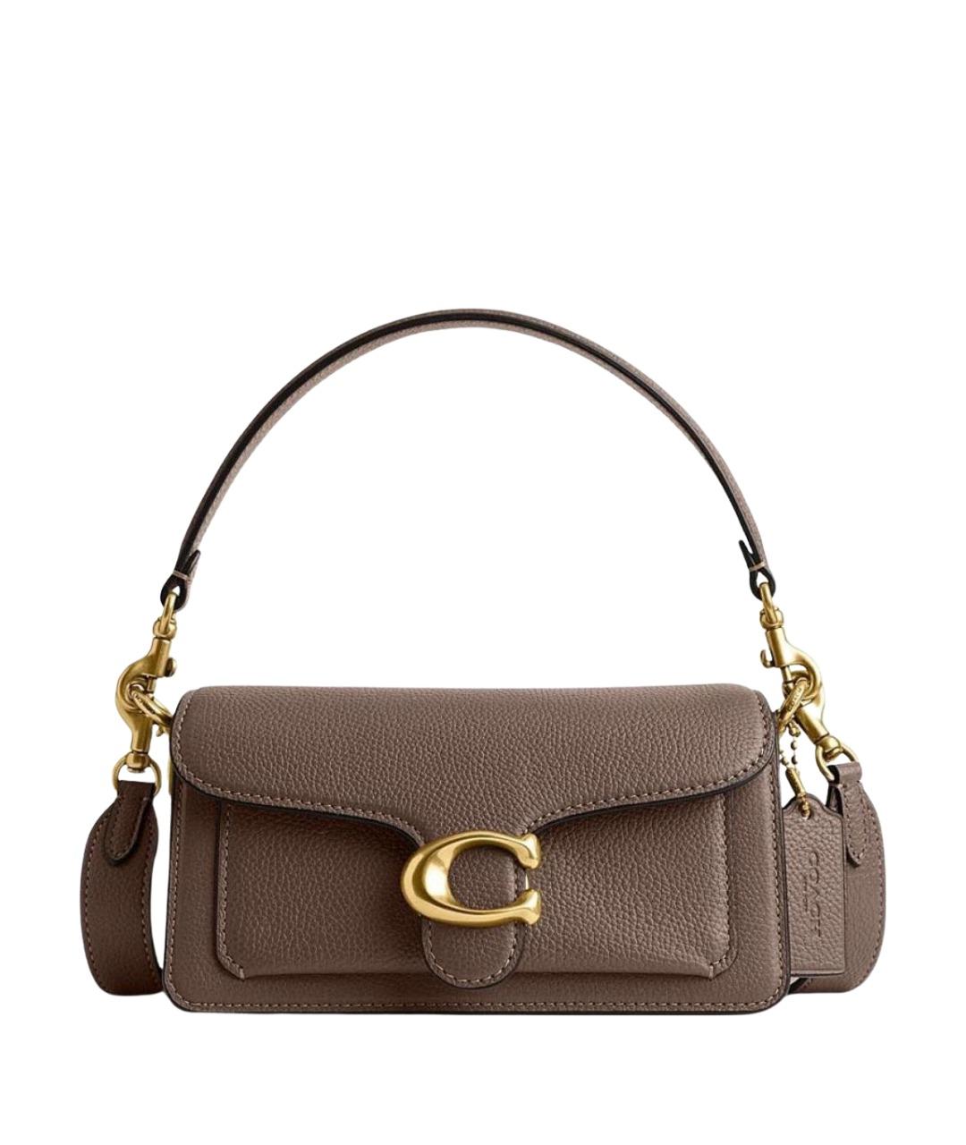 COACH Бежевая кожаная сумка через плечо, фото 1