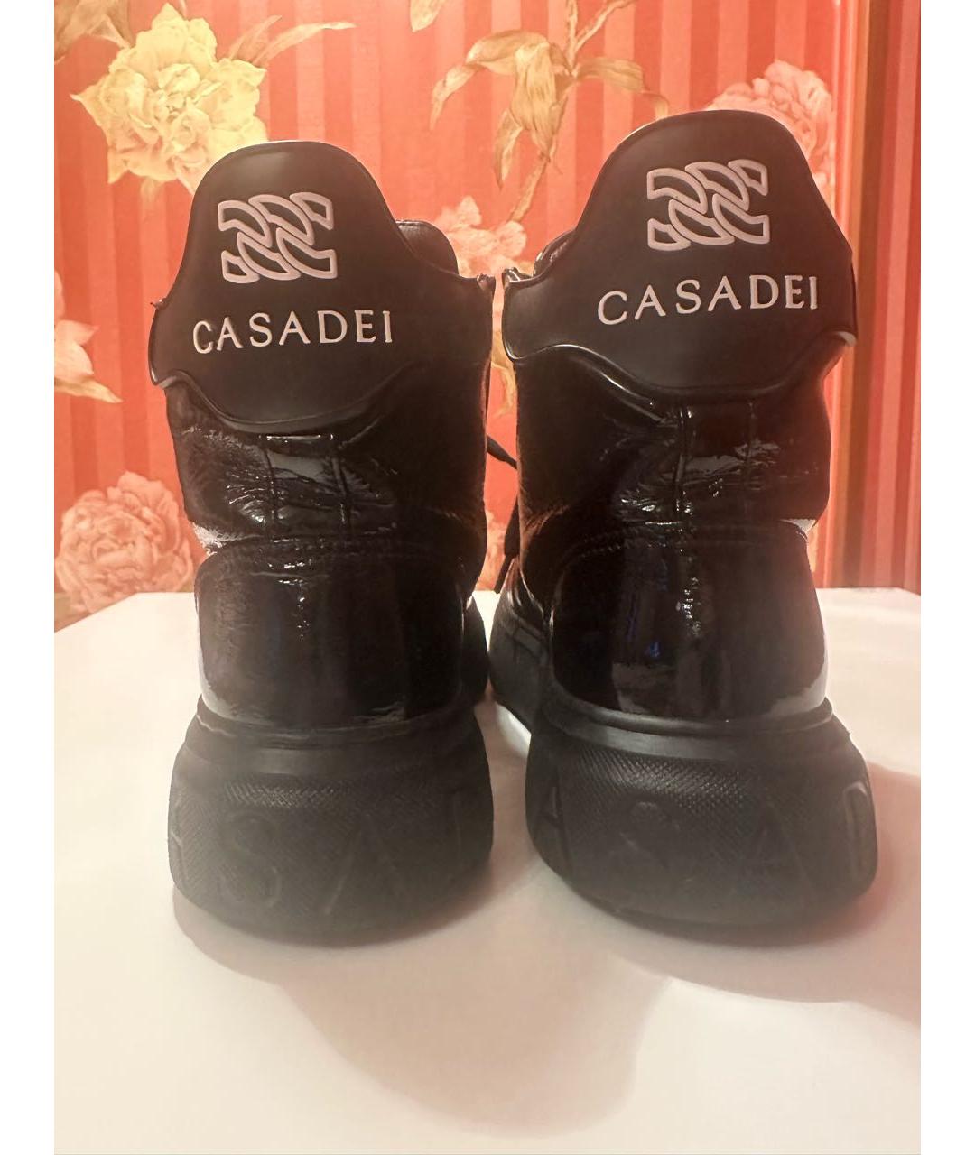CASADEI Черные кожаные ботинки, фото 6