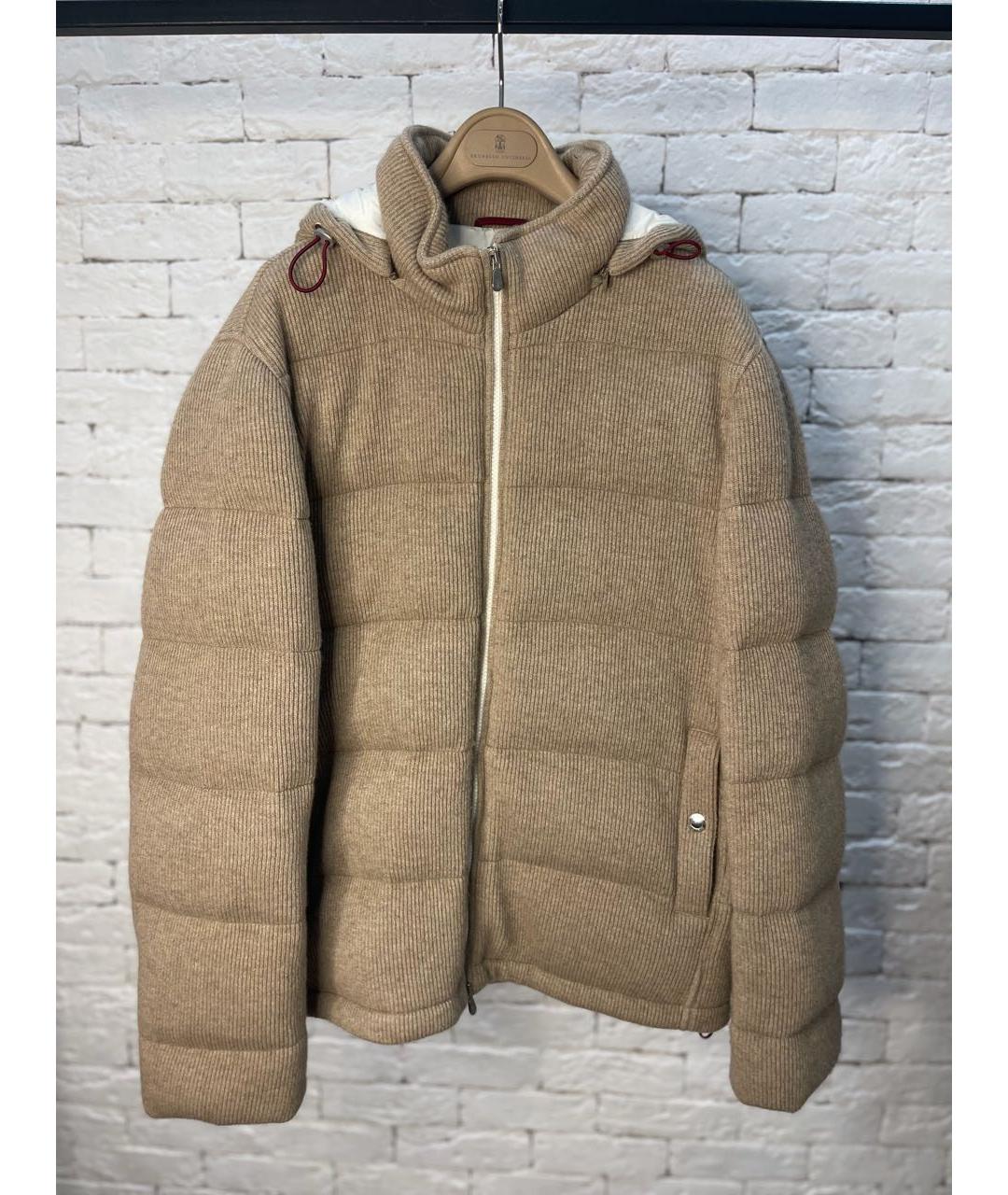 BRUNELLO CUCINELLI Бежевая кашемировая куртка, фото 4