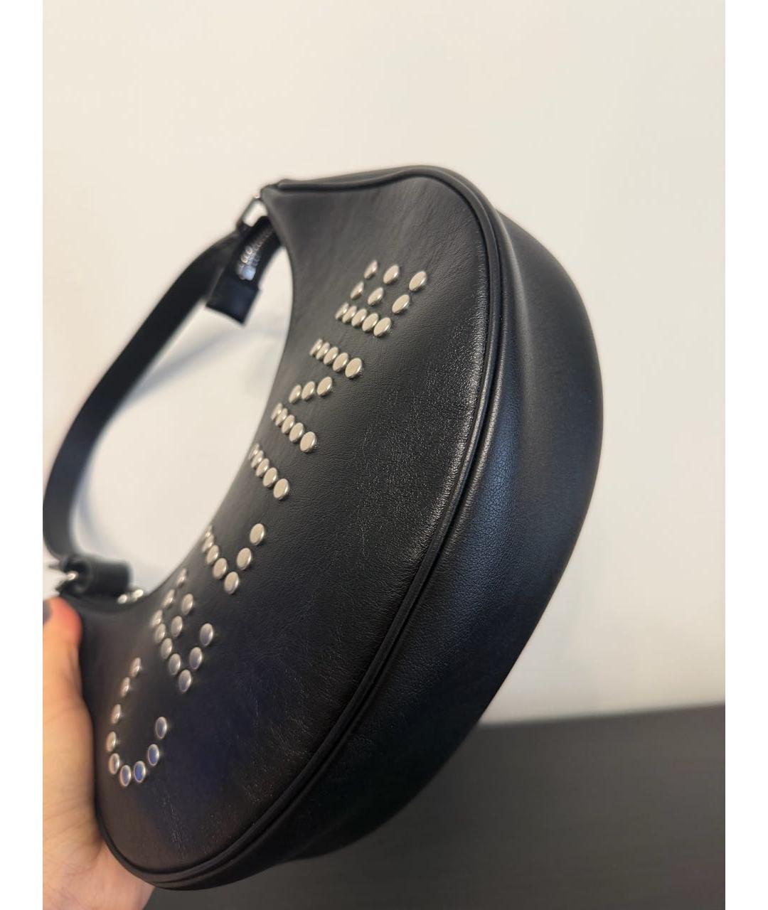 CELINE Черная кожаная сумка через плечо, фото 3