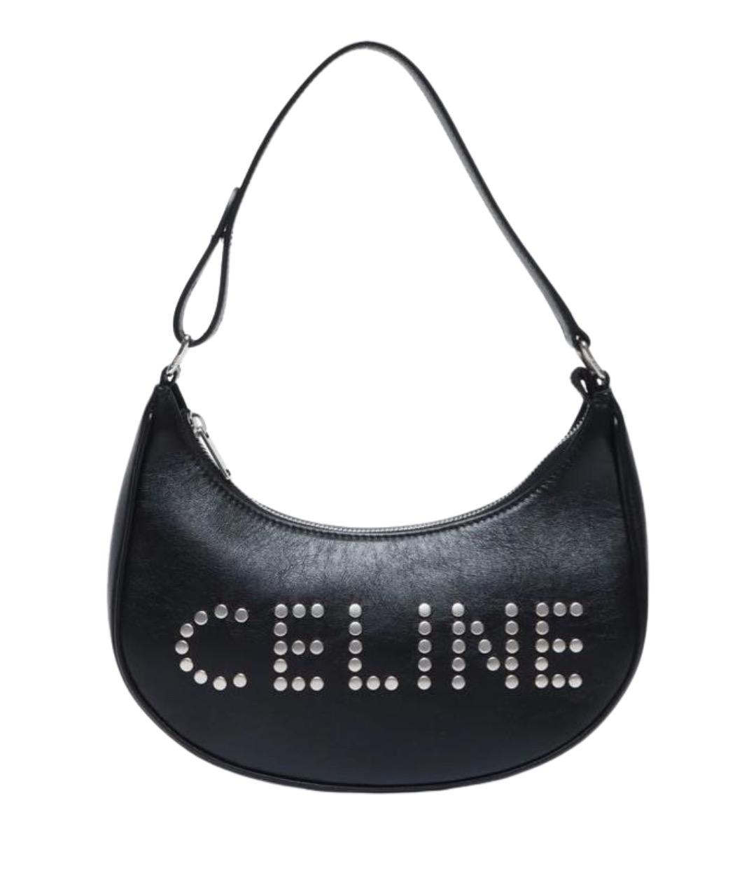 CELINE Черная кожаная сумка через плечо, фото 1