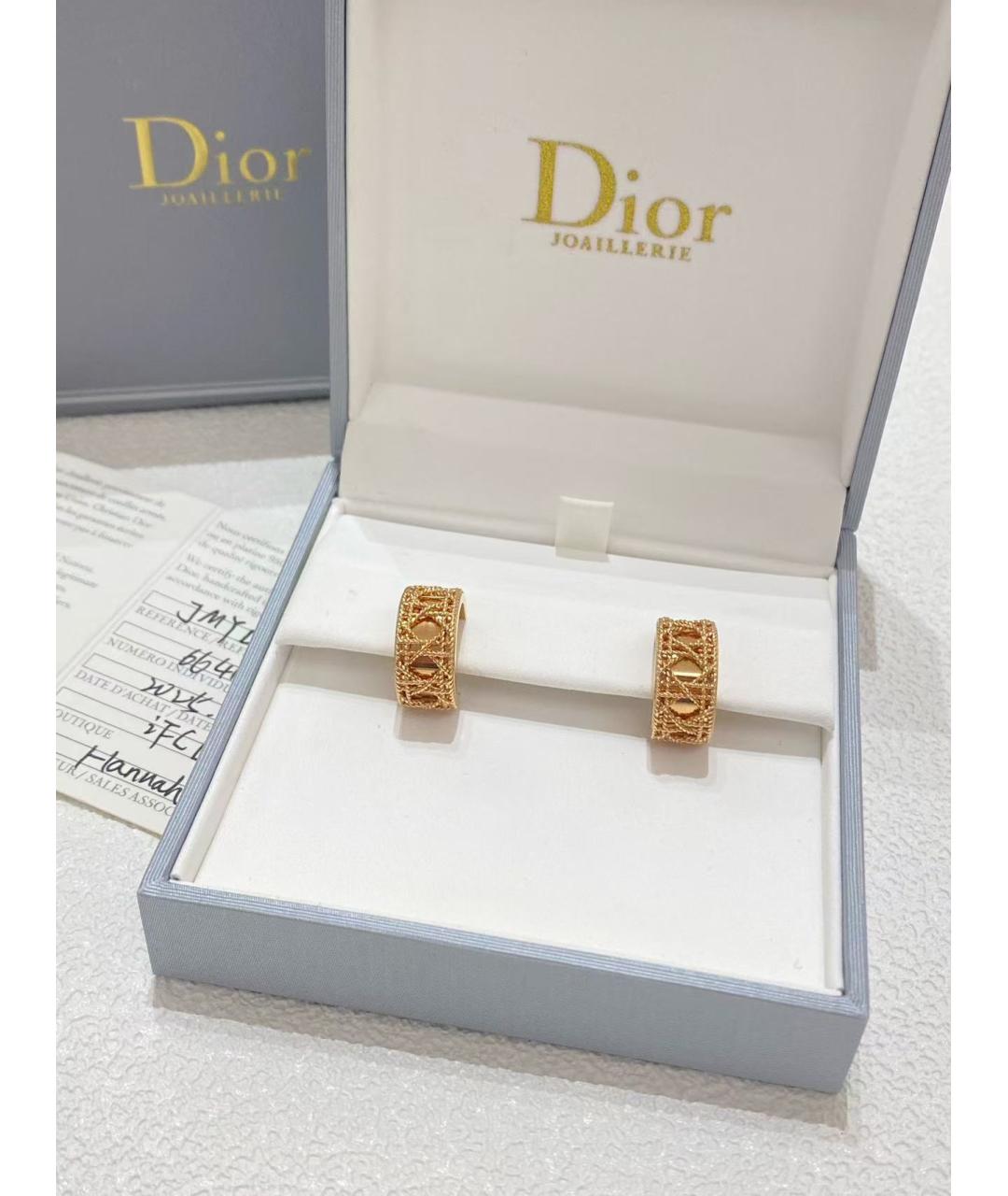 CHRISTIAN DIOR Золотые серьги из розового золота, фото 5