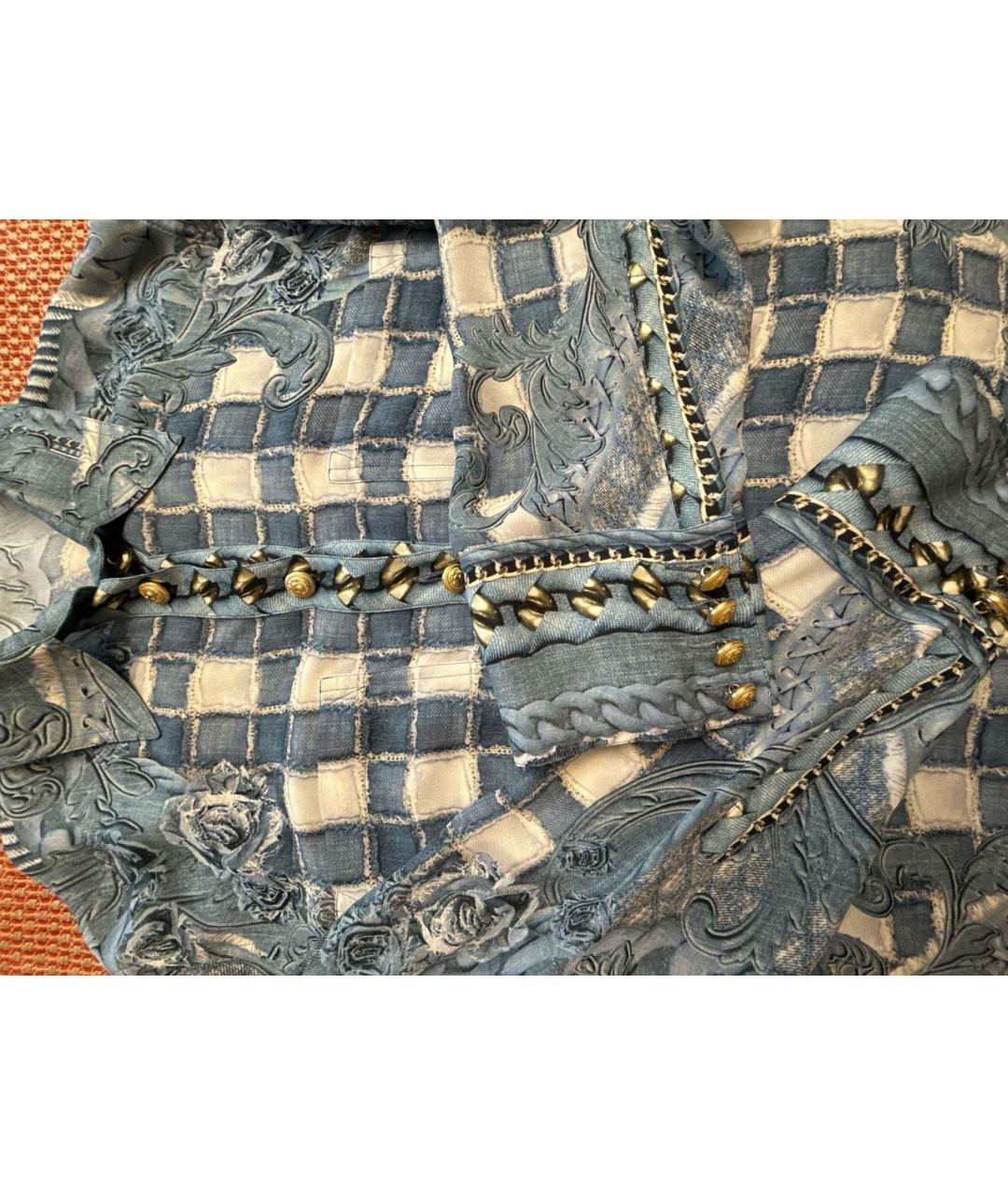 BALMAIN Голубая шелковая блузы, фото 6