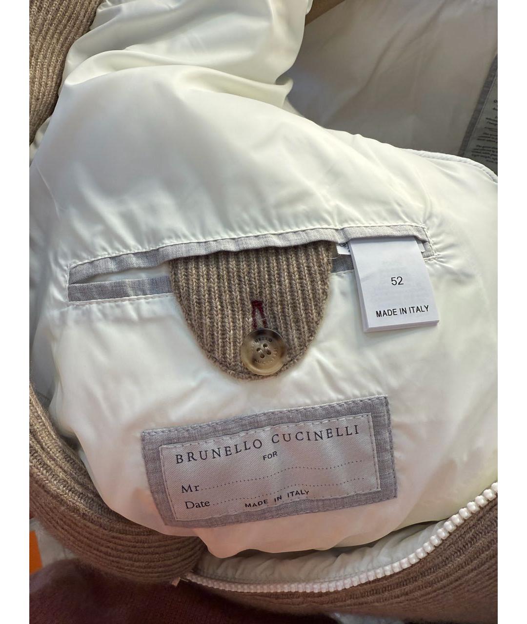 BRUNELLO CUCINELLI Бежевый кашемировый жилет, фото 2