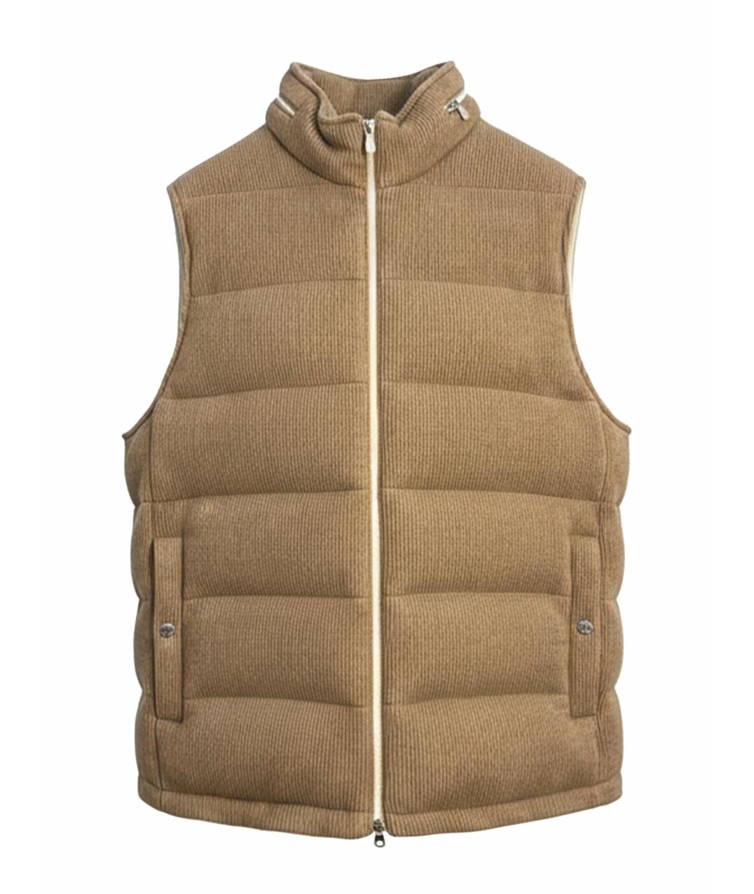 BRUNELLO CUCINELLI Бежевый кашемировый жилет, фото 1