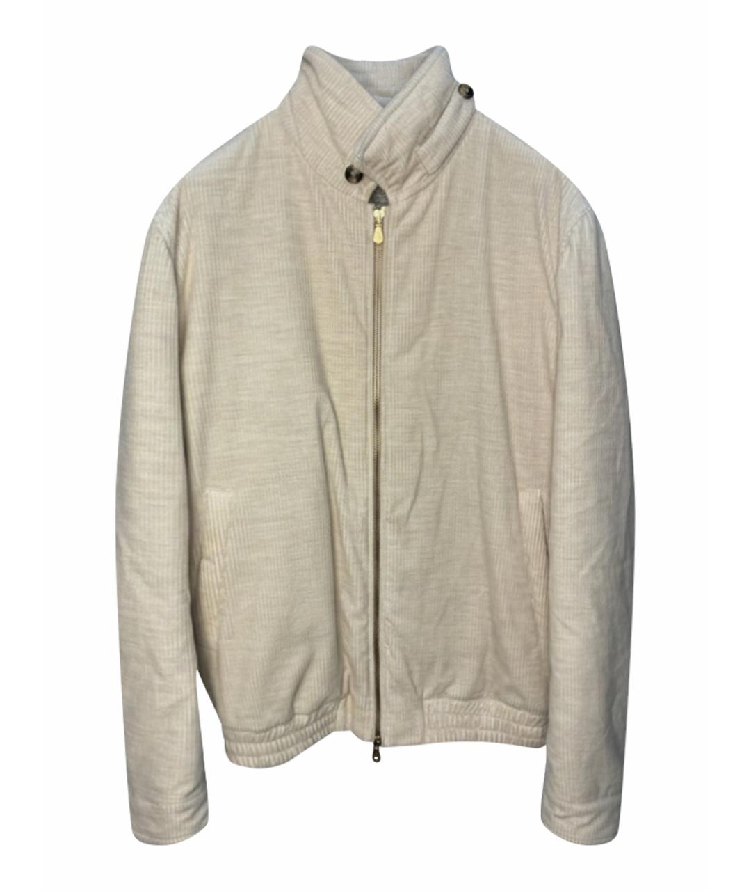 BRUNELLO CUCINELLI Бежевая хлопковая куртка, фото 1