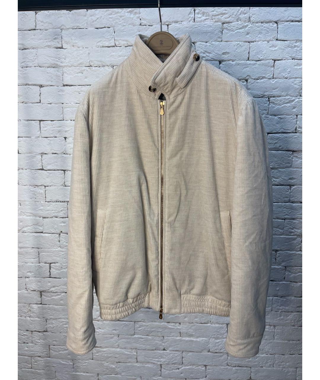BRUNELLO CUCINELLI Бежевая хлопковая куртка, фото 2