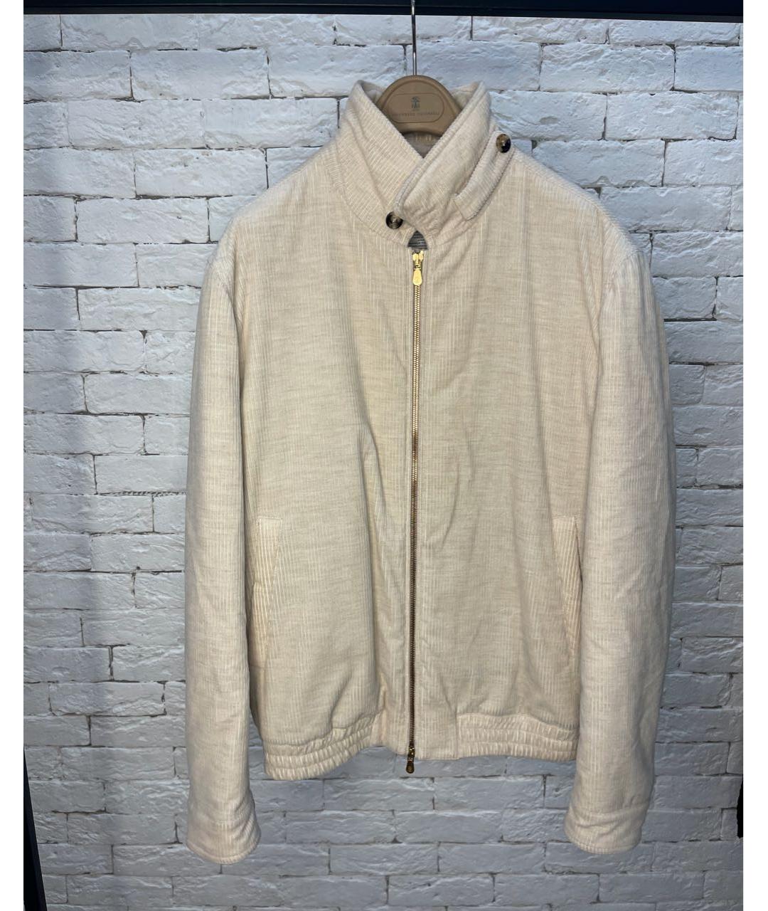 BRUNELLO CUCINELLI Бежевая хлопковая куртка, фото 4