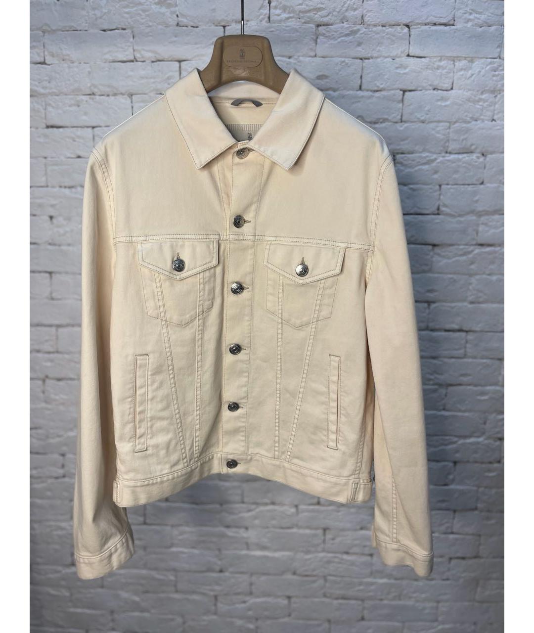 BRUNELLO CUCINELLI Бежевая хлопковая куртка, фото 2