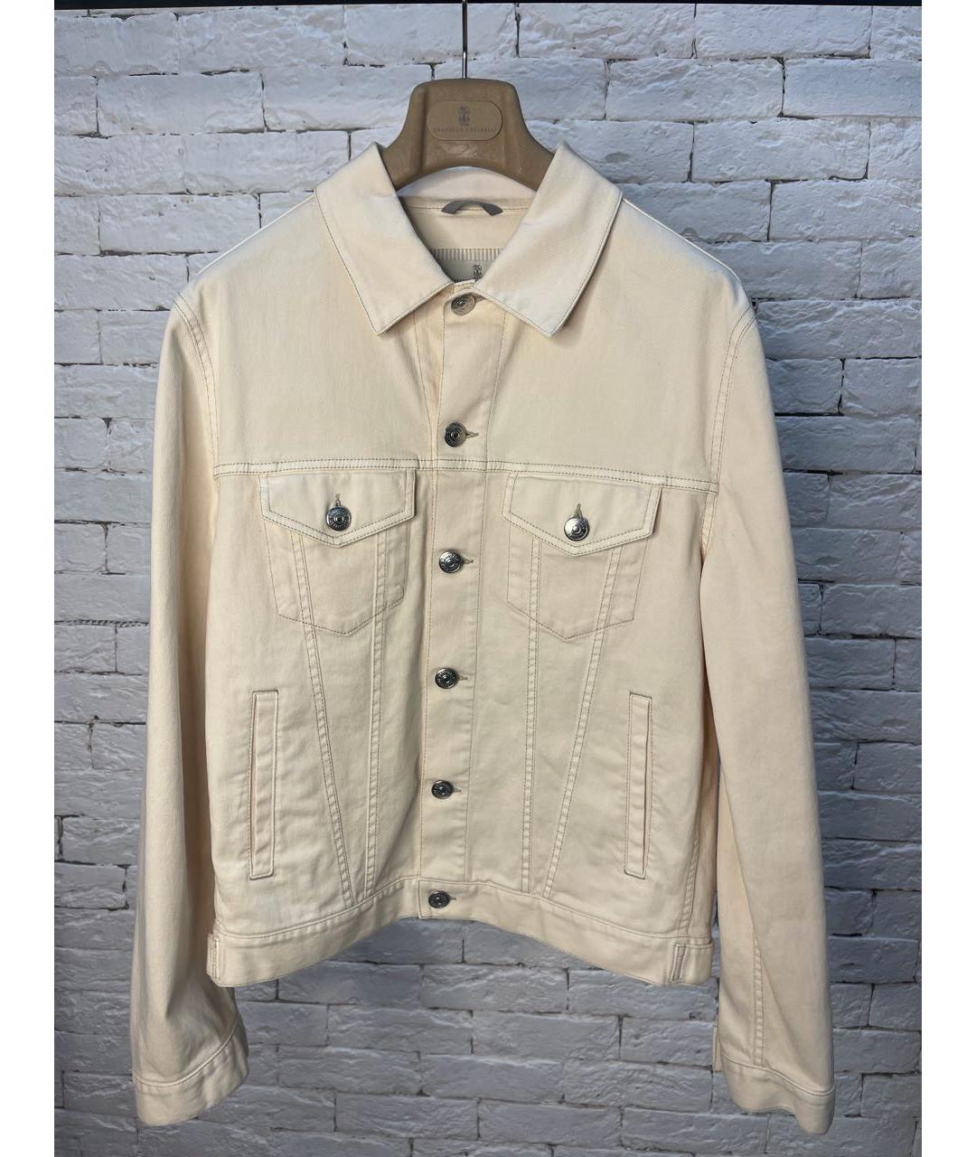 BRUNELLO CUCINELLI Бежевая хлопковая куртка, фото 5