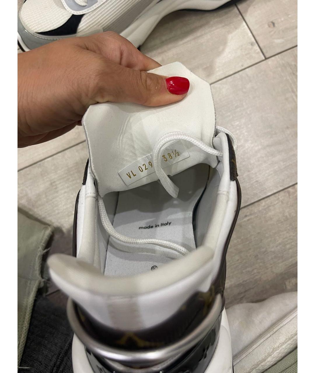 LOUIS VUITTON Бежевые кожаные кроссовки, фото 5