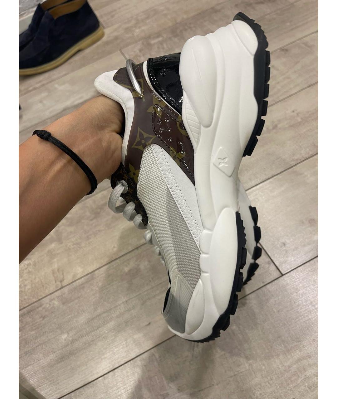 LOUIS VUITTON Бежевые кожаные кроссовки, фото 8