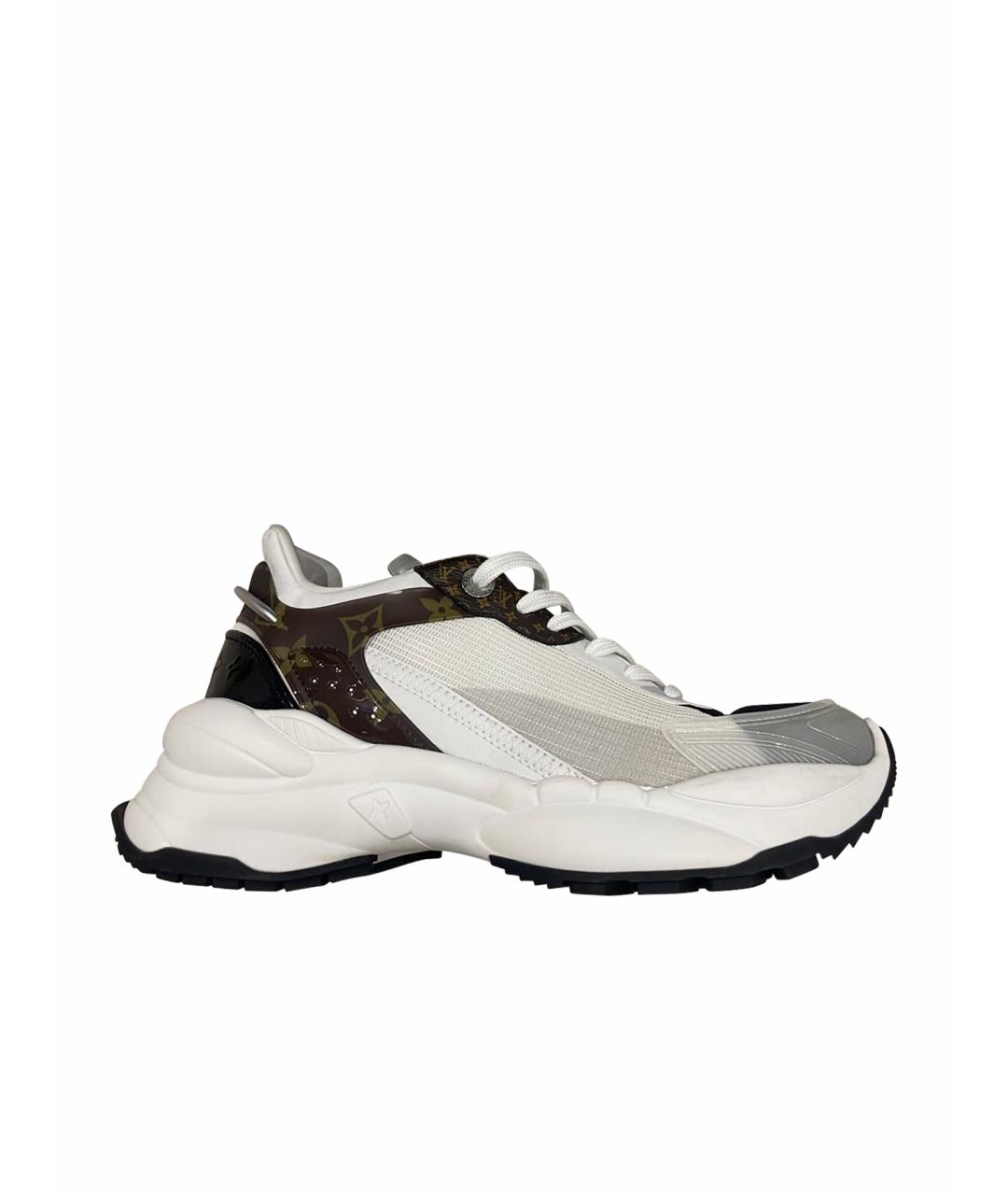 LOUIS VUITTON Бежевые кожаные кроссовки, фото 1