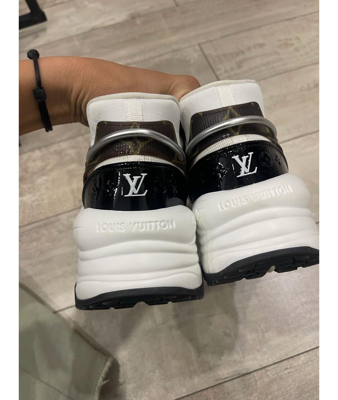 LOUIS VUITTON Бежевые кожаные кроссовки, фото 3