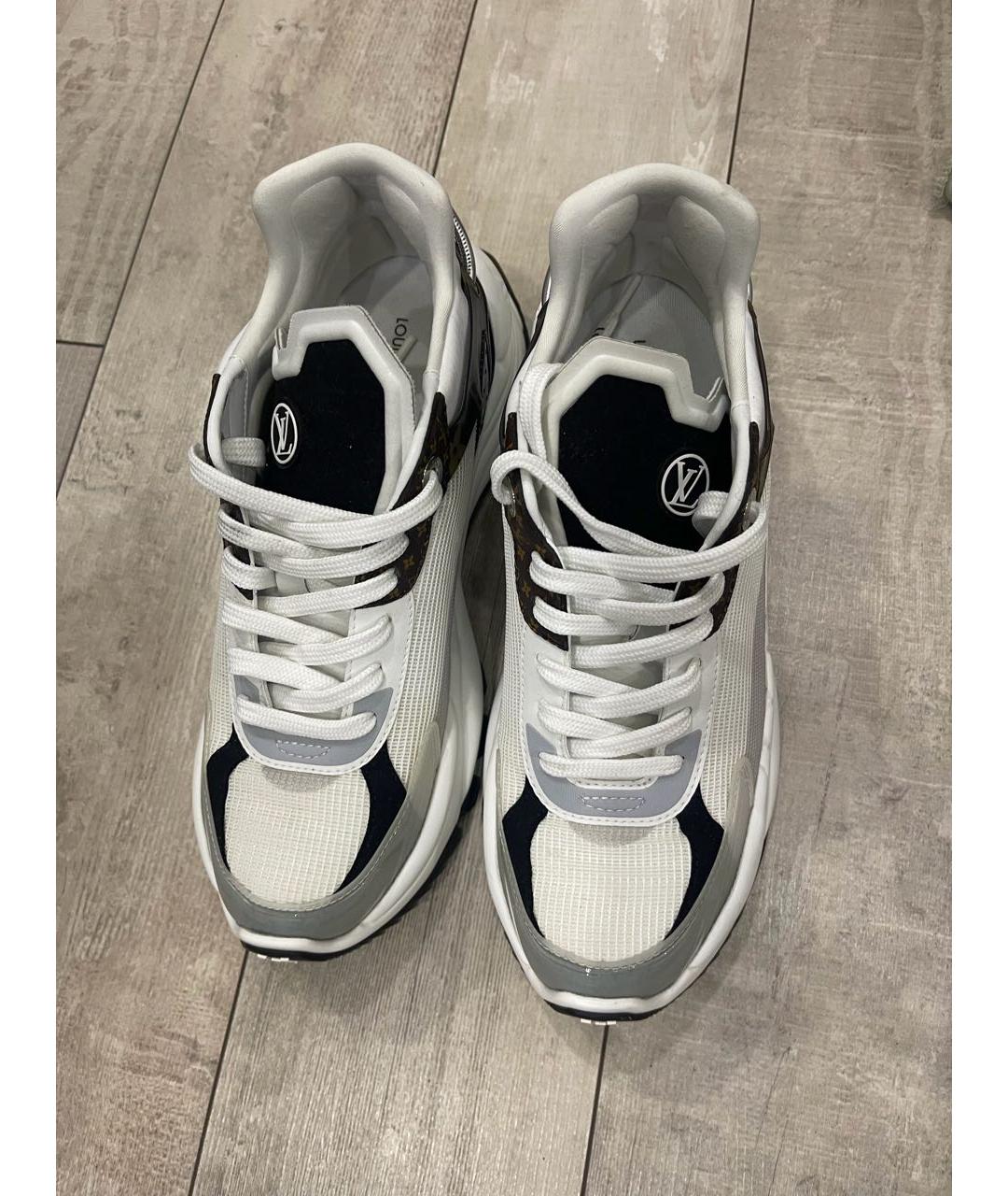 LOUIS VUITTON Бежевые кожаные кроссовки, фото 7