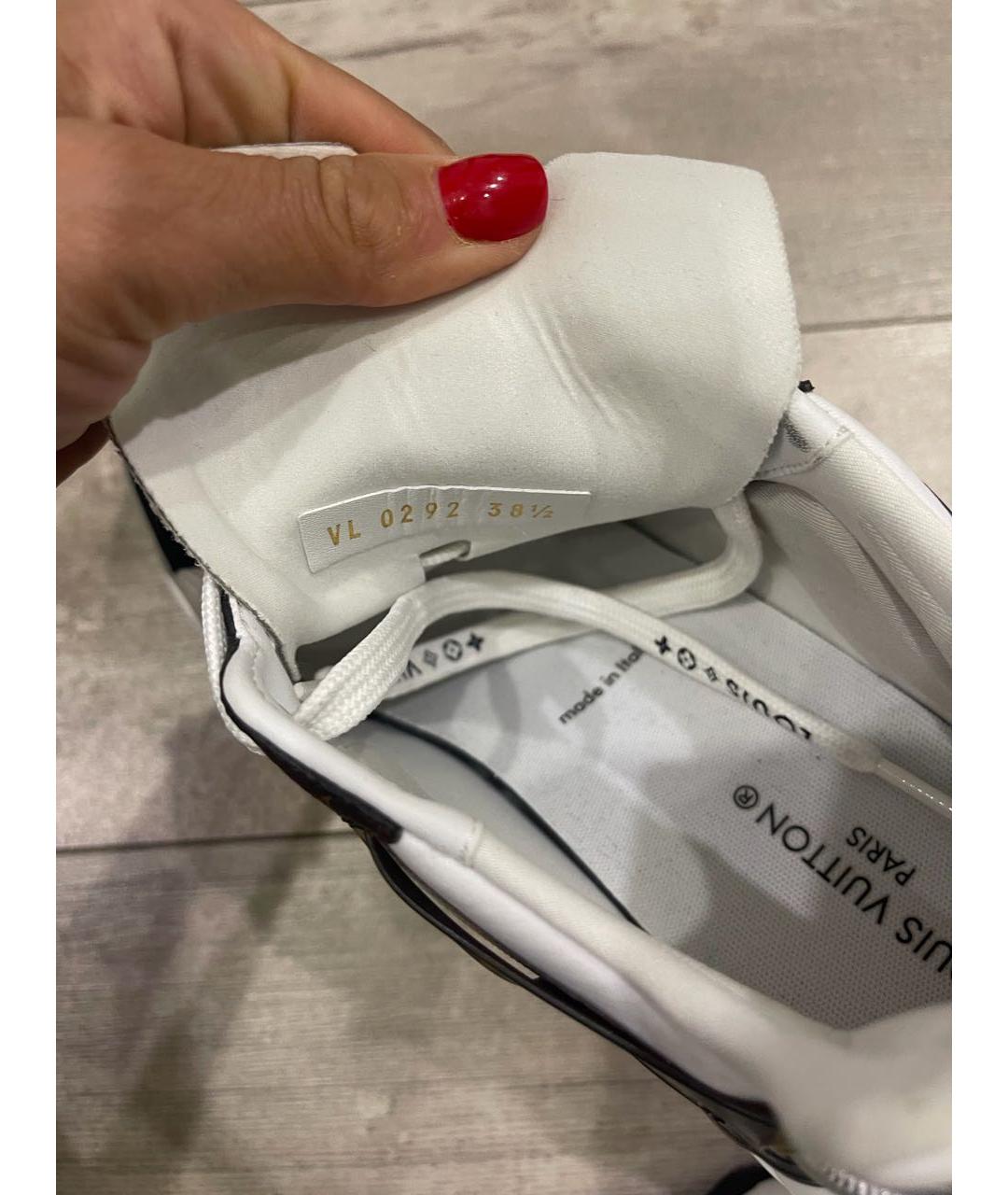 LOUIS VUITTON Бежевые кожаные кроссовки, фото 2