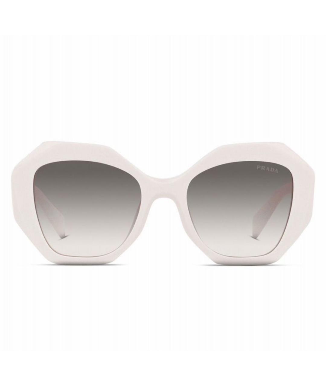PRADA Белые пластиковые солнцезащитные очки, фото 10