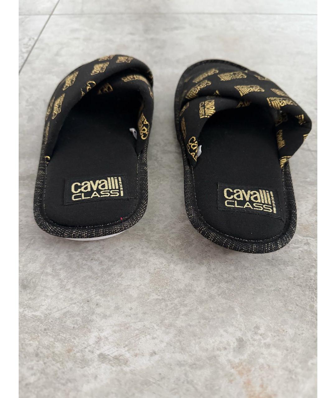 CAVALLI CLASS Черные шлепанцы, фото 4