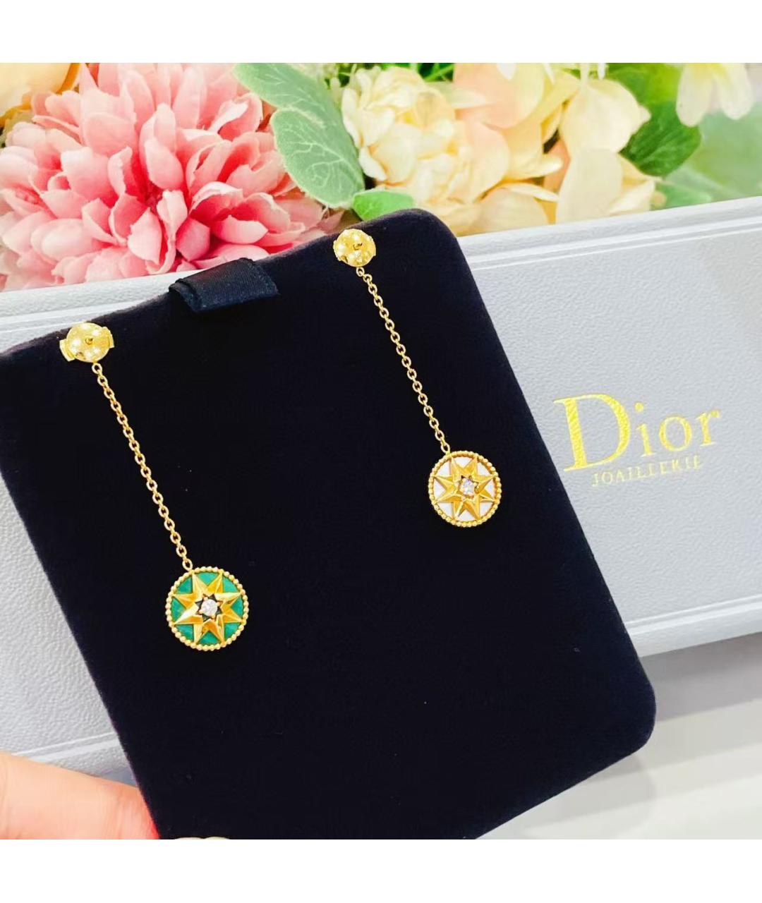 CHRISTIAN DIOR Золотые серьги из желтого золота, фото 2