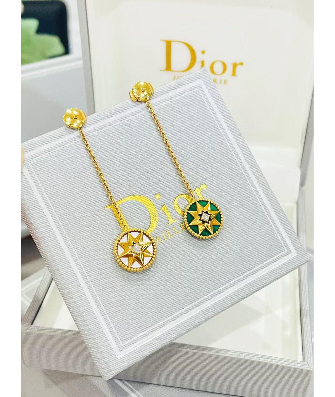 CHRISTIAN DIOR Золотые серьги из желтого золота, фото 4