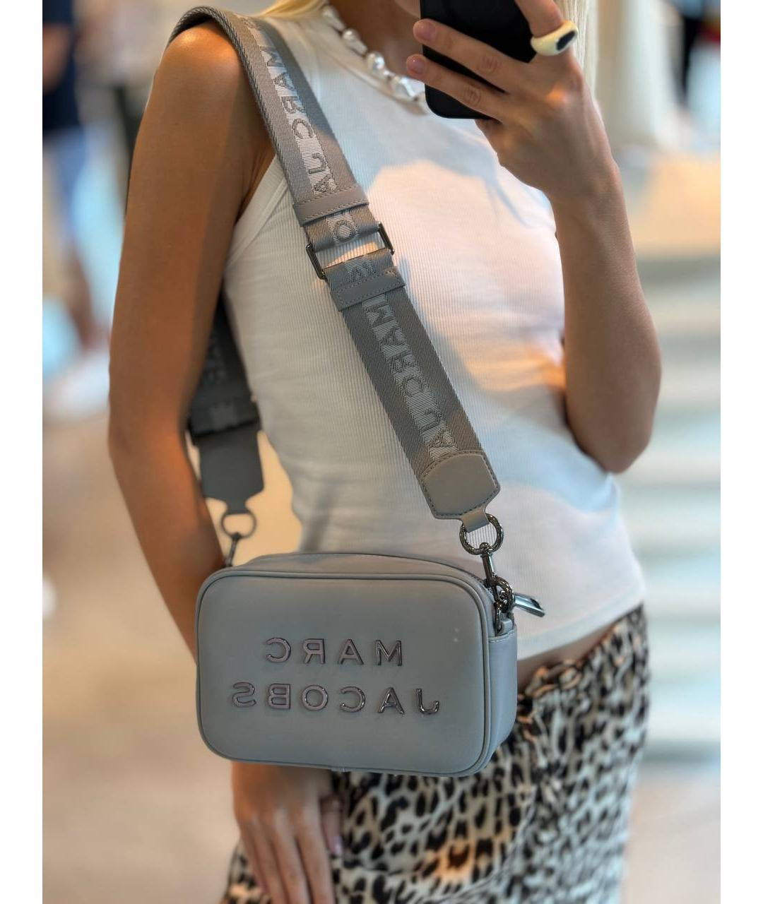 MARC JACOBS Серая кожаная сумка через плечо, фото 6