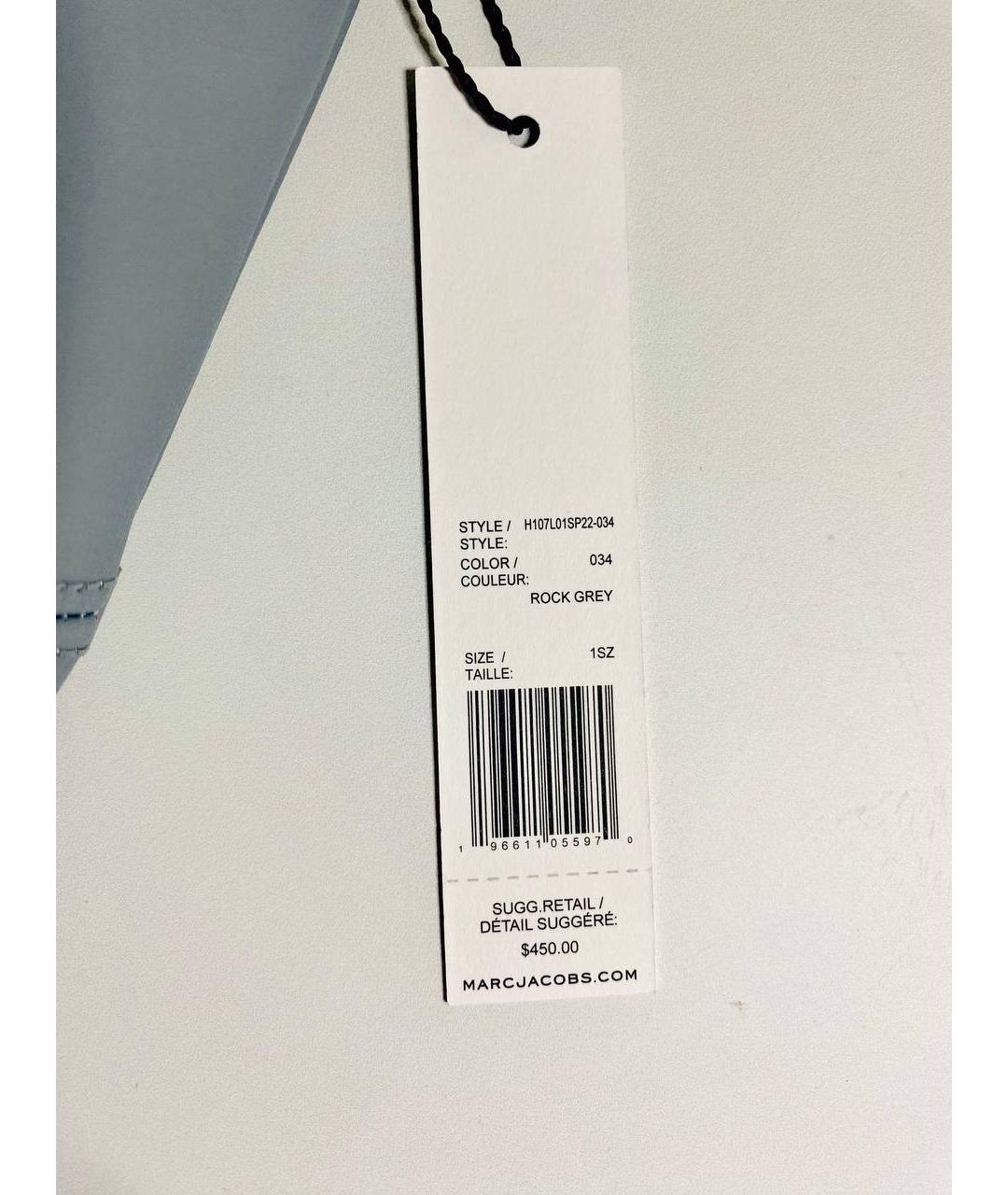 MARC JACOBS Серая кожаная сумка через плечо, фото 8