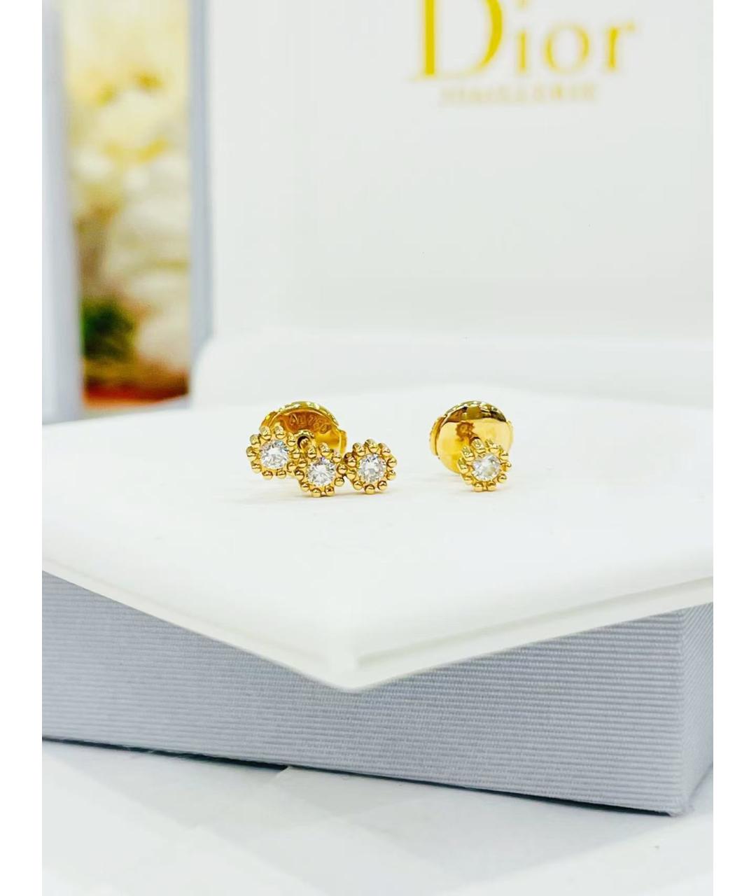 CHRISTIAN DIOR Золотые серьги из желтого золота, фото 4