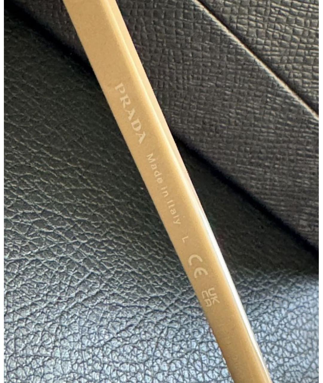 PRADA Бежевые пластиковые солнцезащитные очки, фото 7