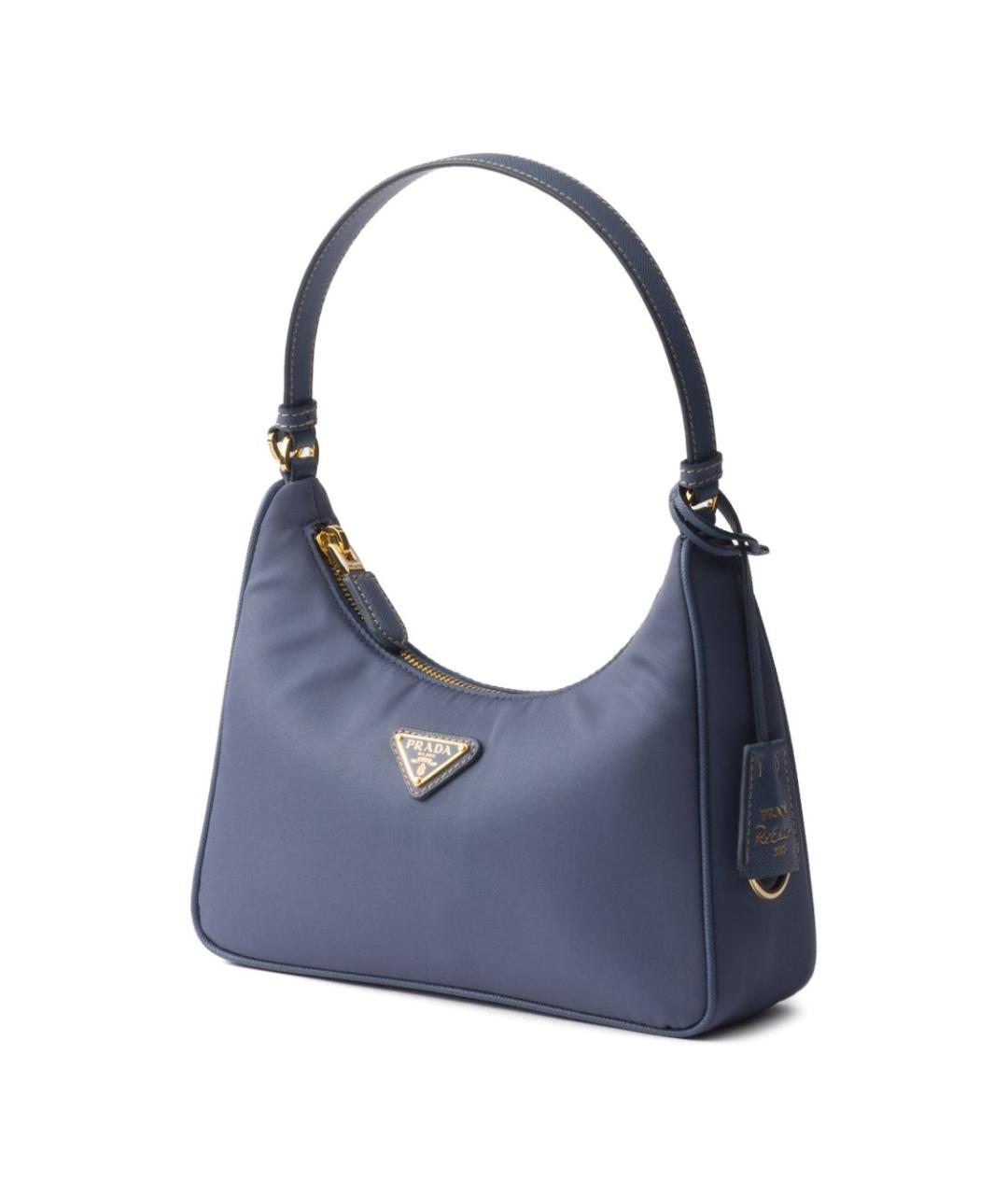 PRADA Синяя синтетическая сумка через плечо, фото 4