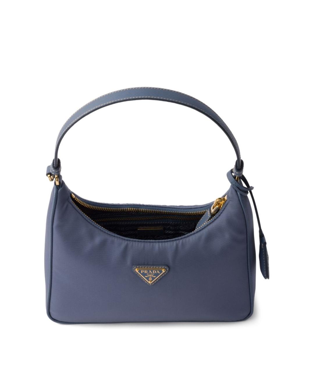 PRADA Синяя синтетическая сумка через плечо, фото 5