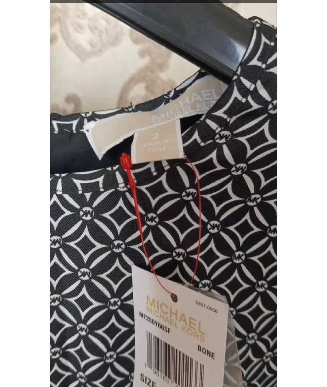 MICHAEL KORS Черное полиэстеровое коктейльное платье, фото 4