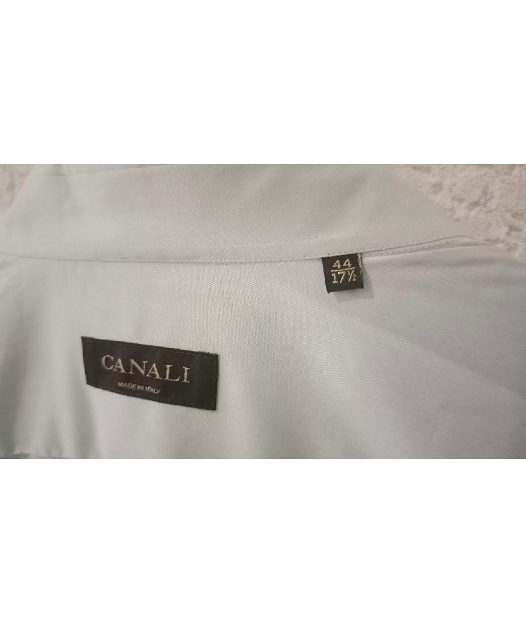 CANALI Голубая хлопковая классическая рубашка, фото 8