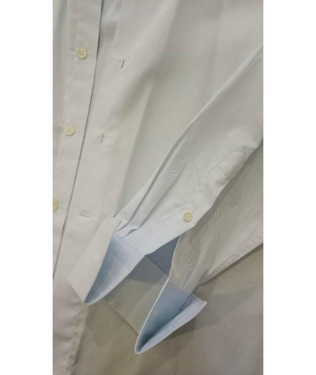 CANALI Голубая хлопковая классическая рубашка, фото 4