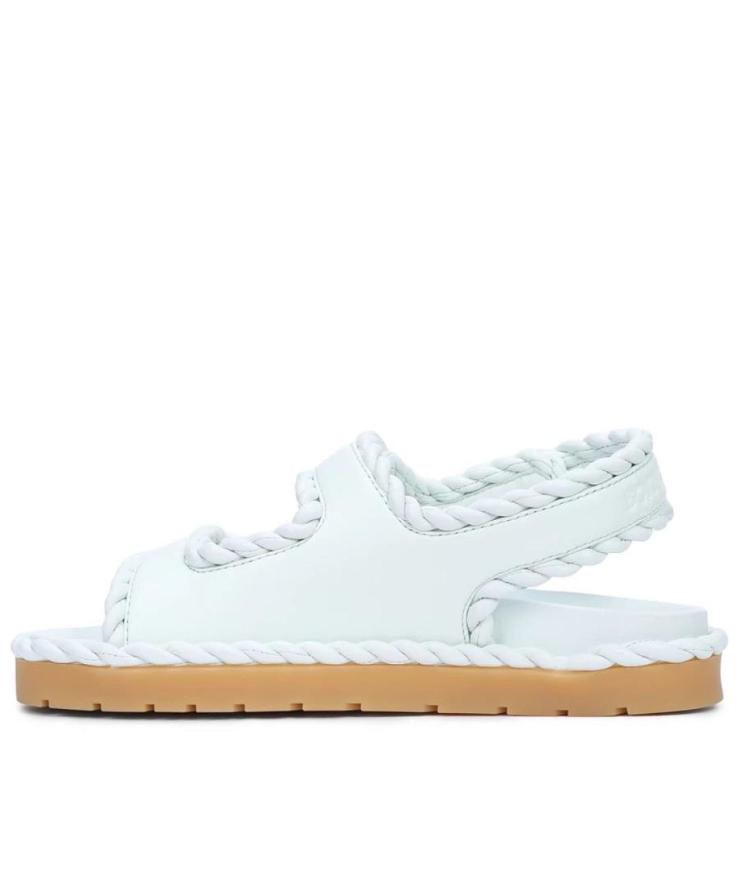 BOTTEGA VENETA Голубые кожаные сандалии, фото 3