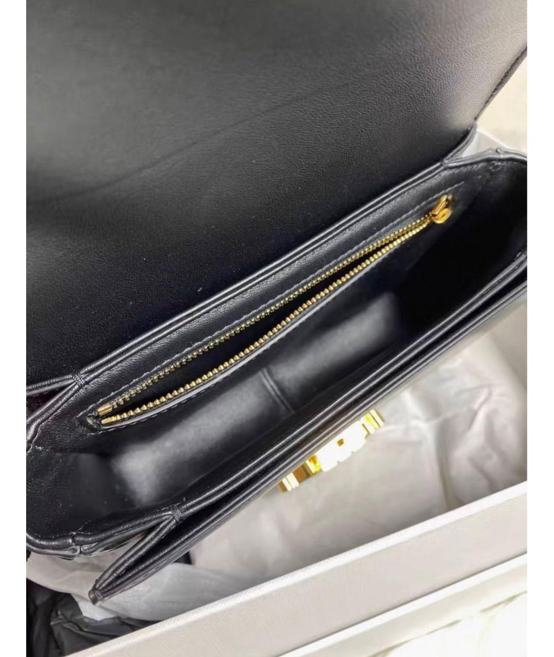 CELINE Черная кожаная сумка через плечо, фото 6