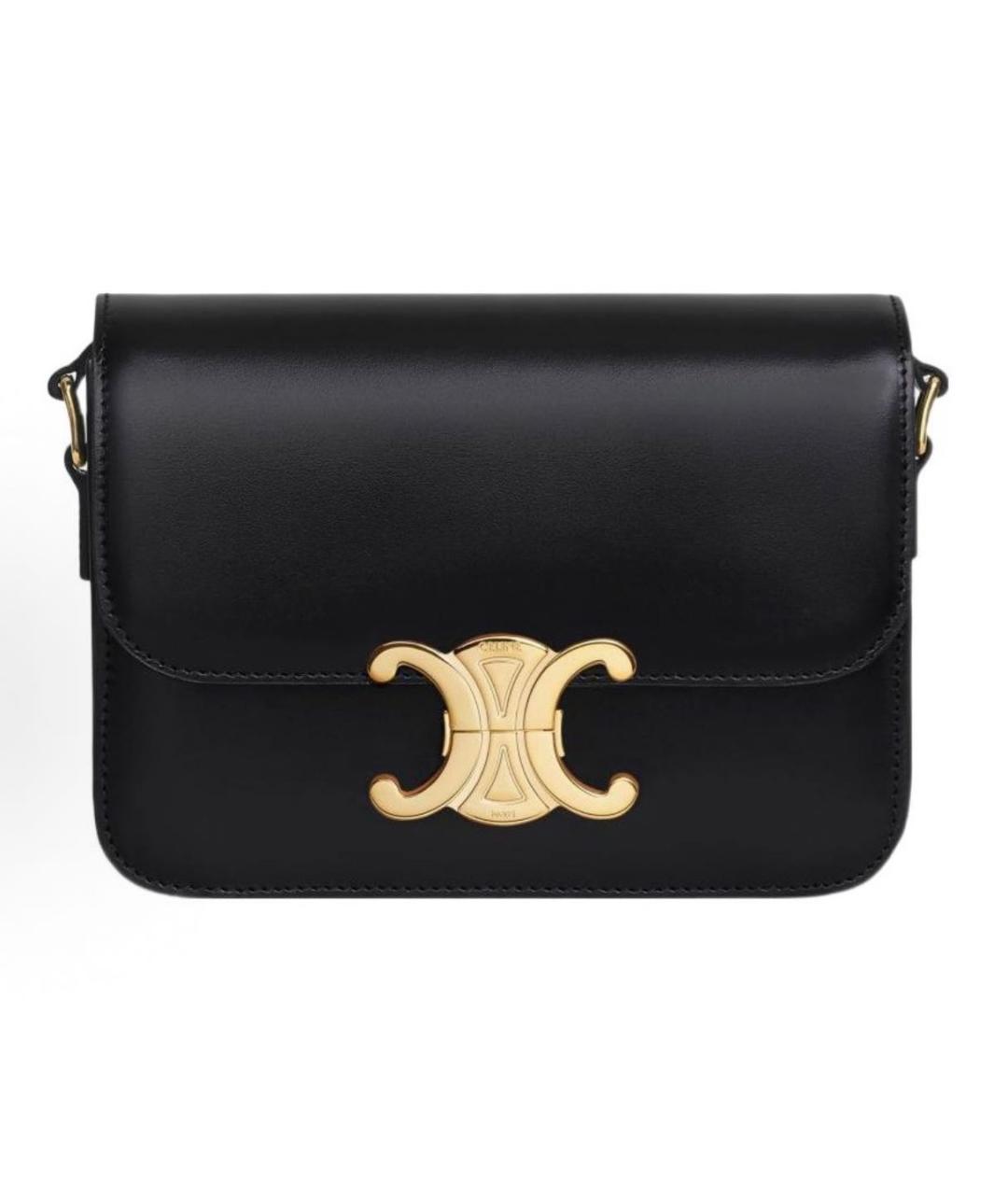 CELINE Черная кожаная сумка через плечо, фото 7