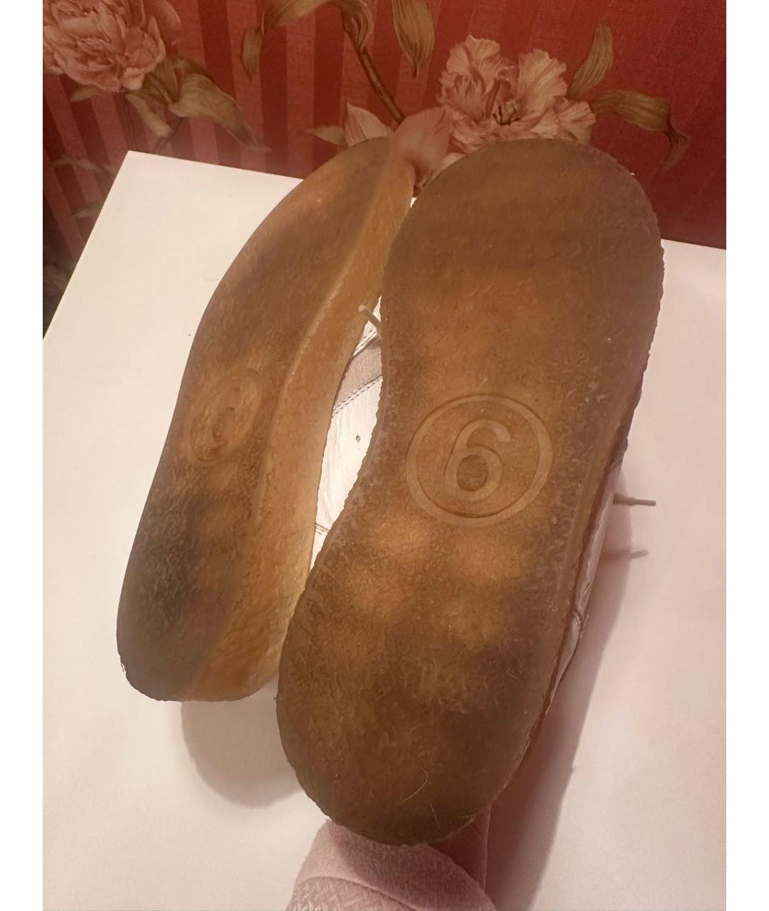 MM6 MAISON MARGIELA Белые кожаные кеды, фото 5