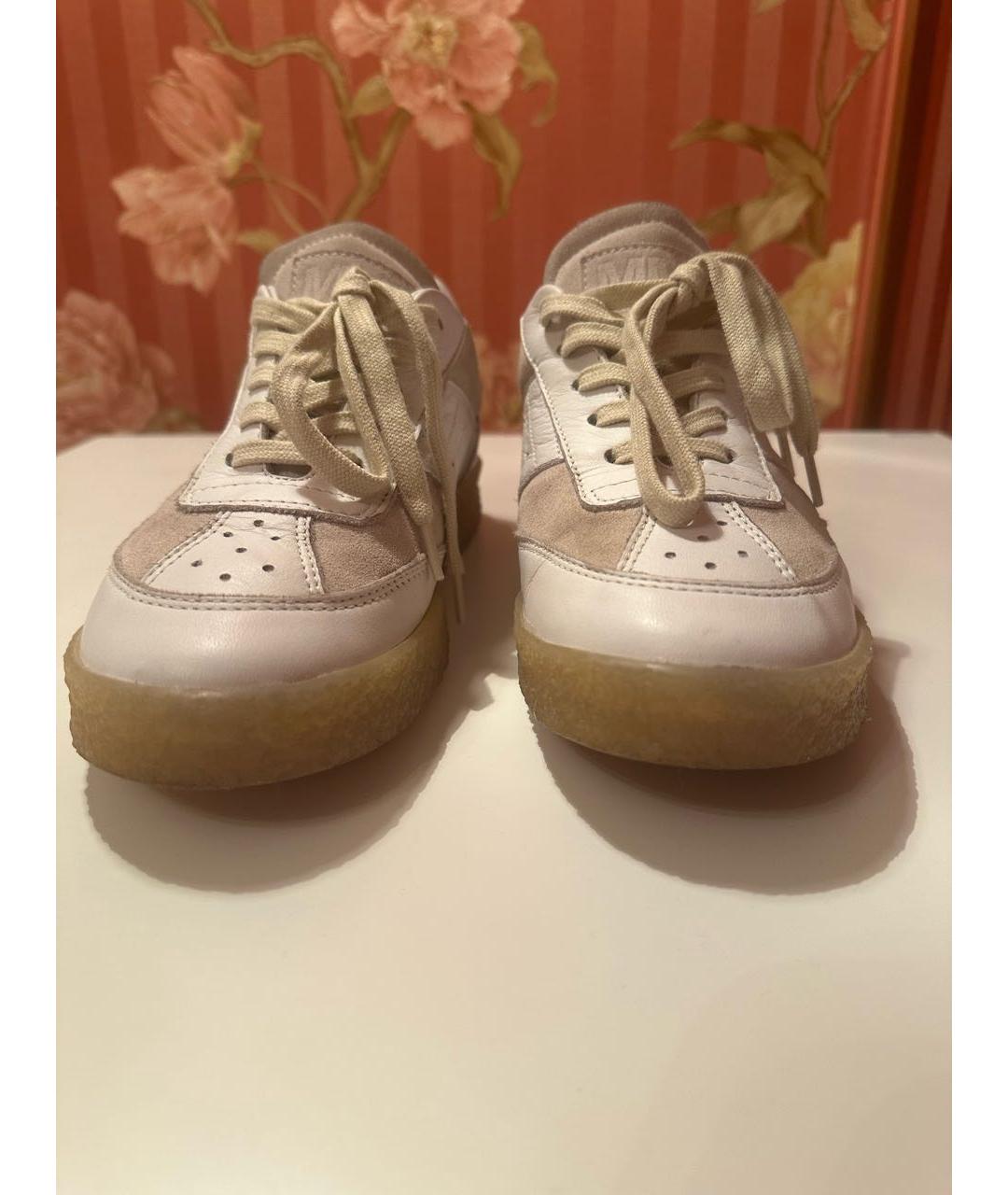 MM6 MAISON MARGIELA Белые кожаные кеды, фото 2
