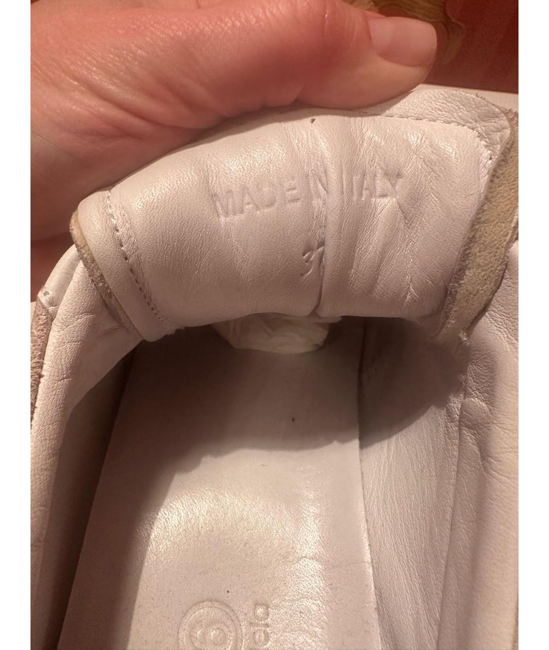 MM6 MAISON MARGIELA Белые кожаные кеды, фото 6