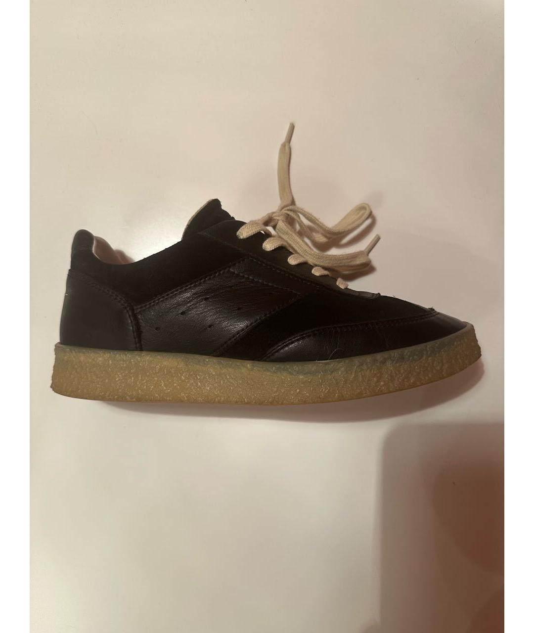 MM6 MAISON MARGIELA Черные кожаные кеды, фото 8