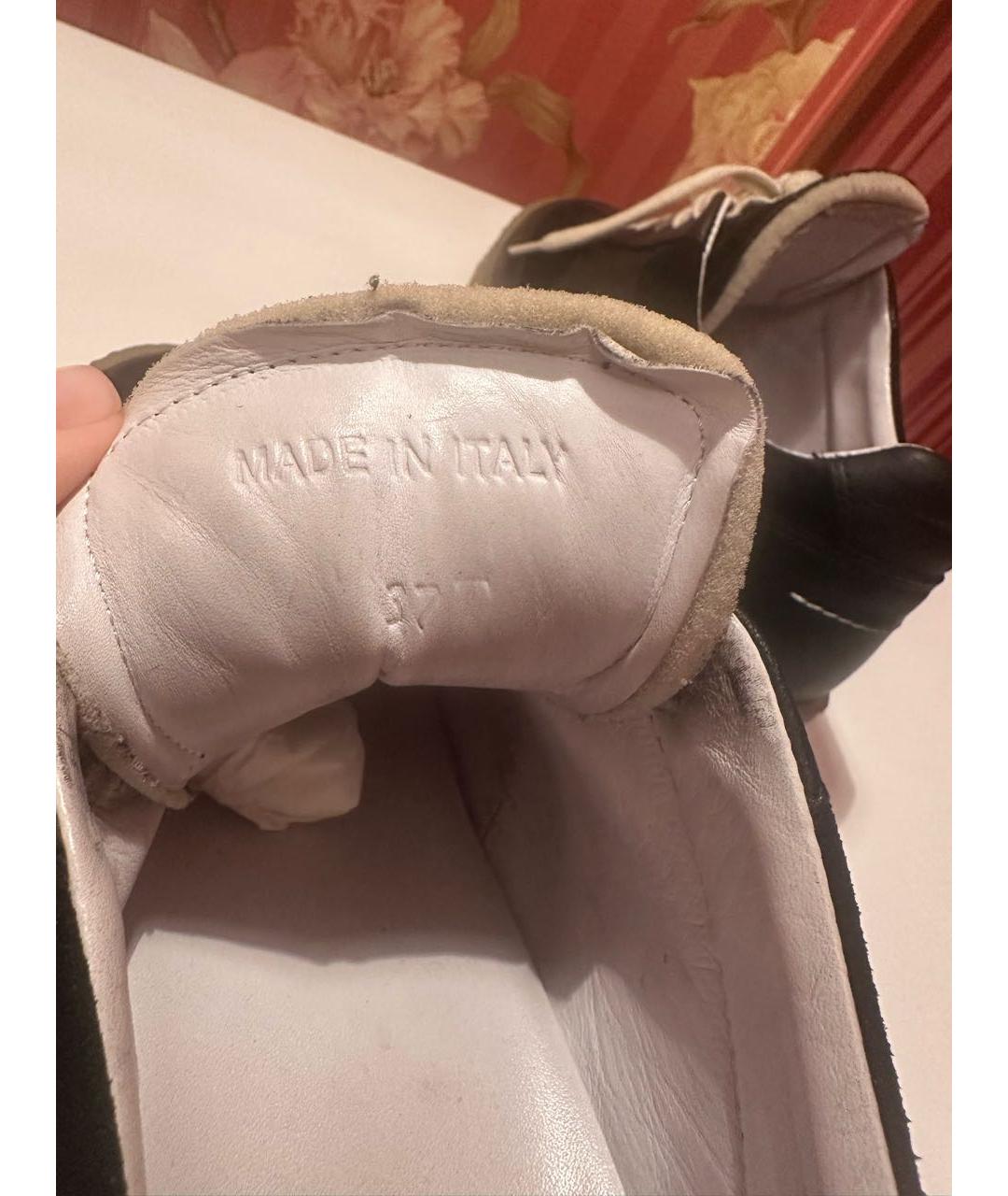 MM6 MAISON MARGIELA Черные кожаные кеды, фото 7