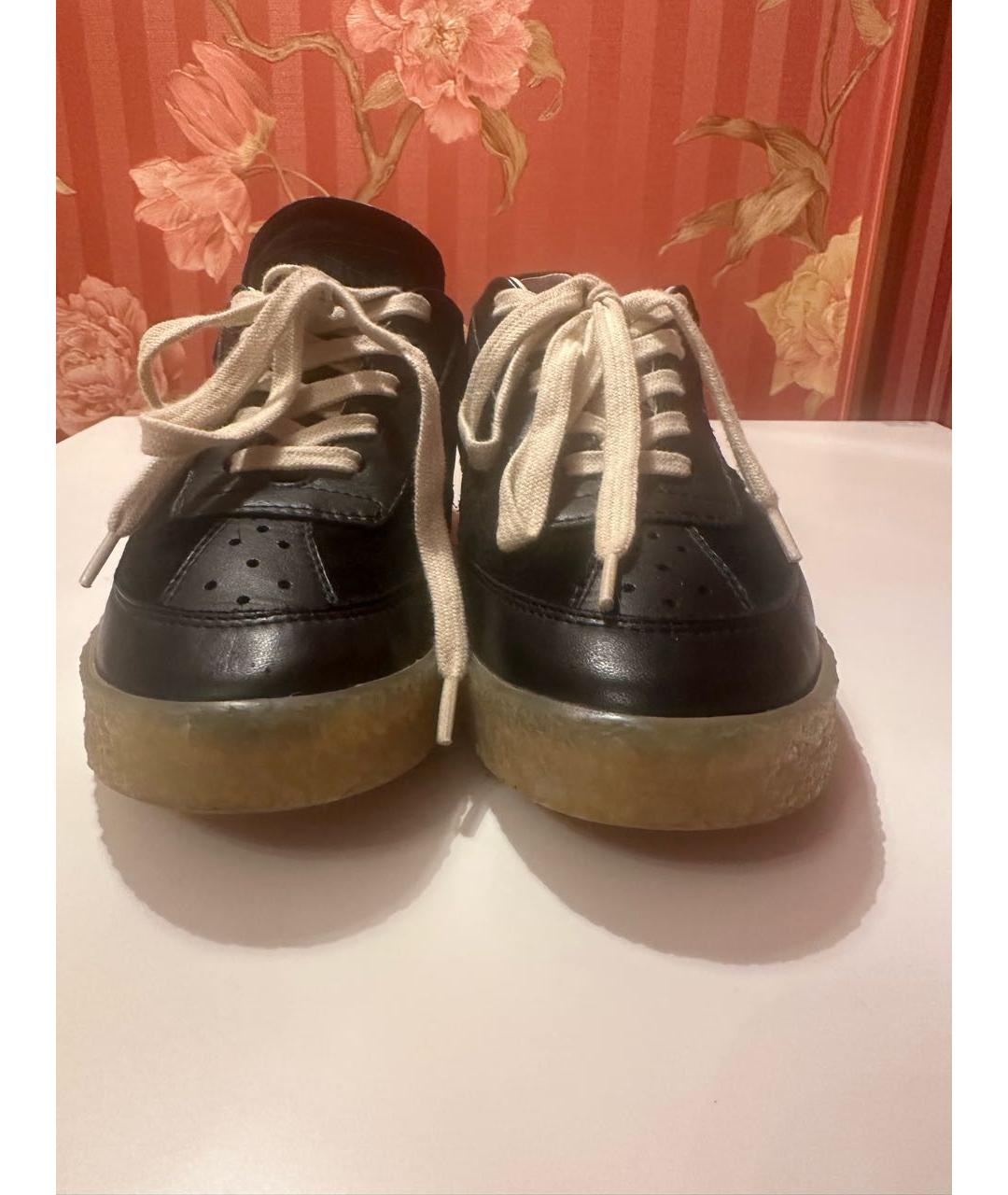 MM6 MAISON MARGIELA Черные кожаные кеды, фото 2