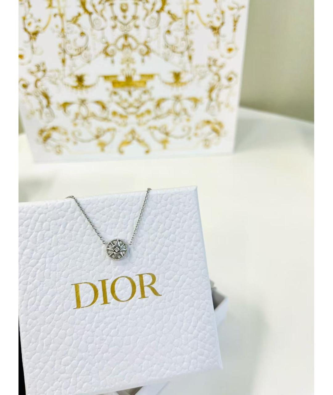 CHRISTIAN DIOR Серебряное колье из белого золота, фото 3