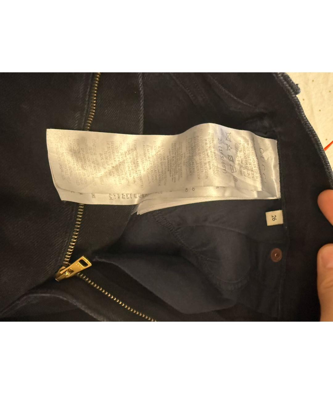 GUCCI Черные хлопковые джинсы слим, фото 4