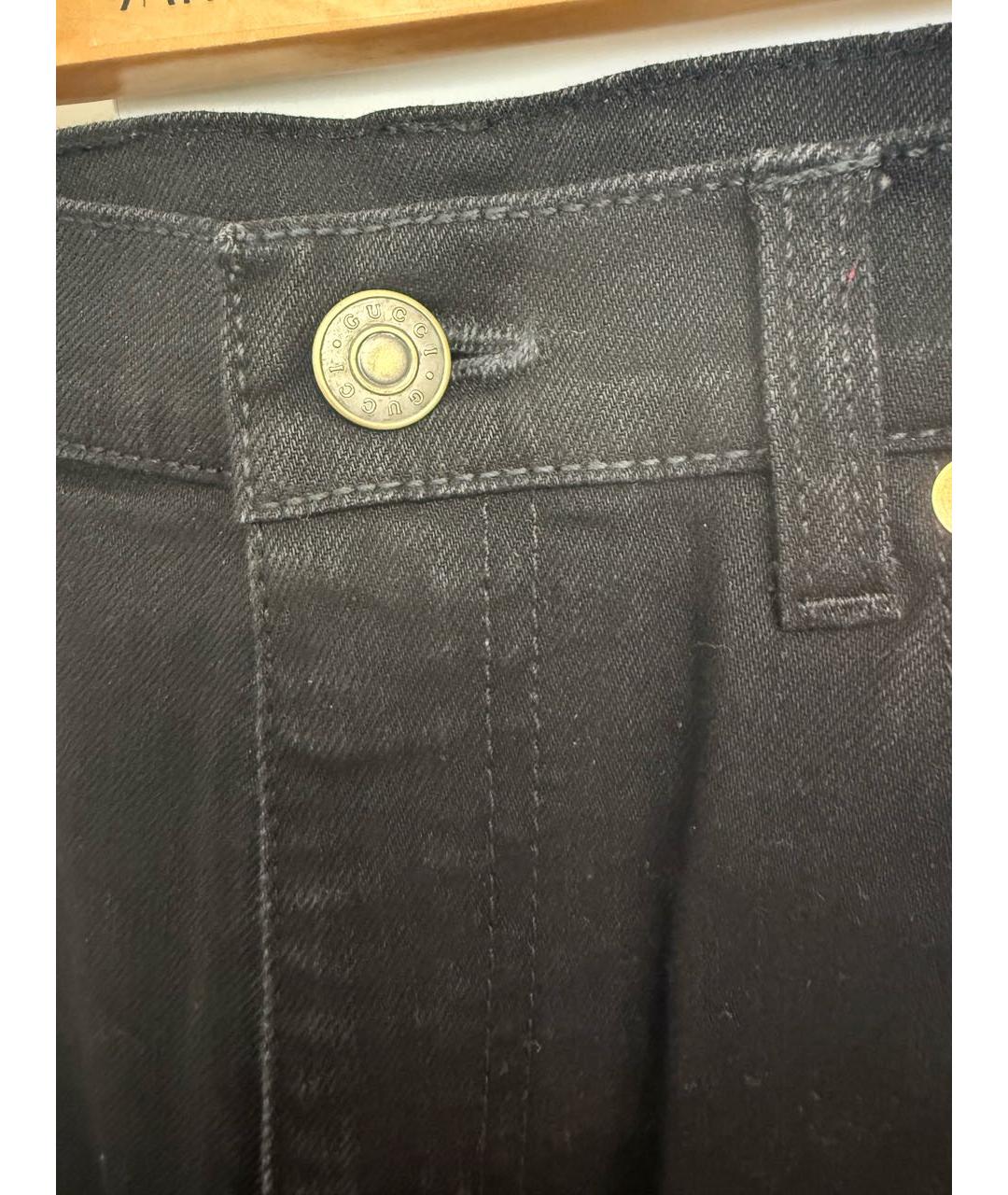 GUCCI Черные хлопковые прямые джинсы, фото 5