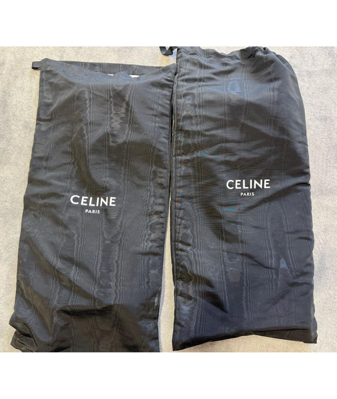 CELINE Коричневые кожаные ботфорты, фото 7